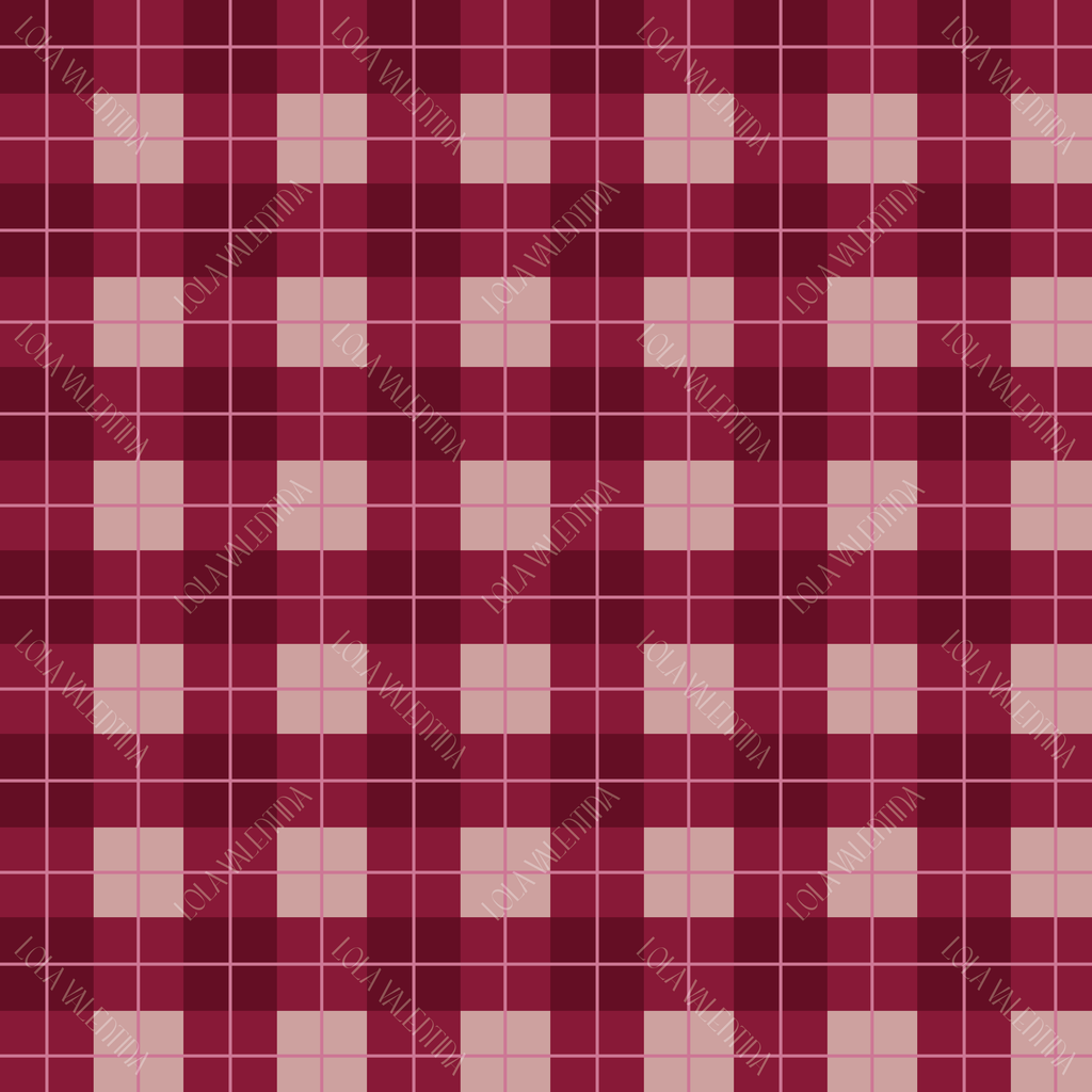 Blush Maroon Mod Plaid