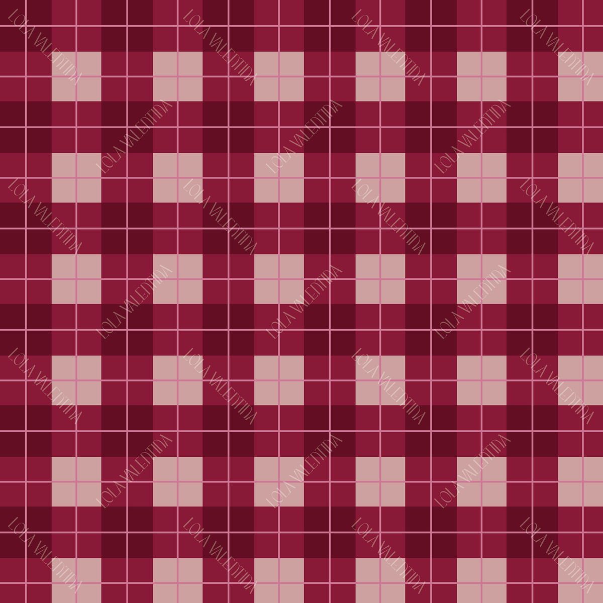 Blush Maroon Mod Plaid