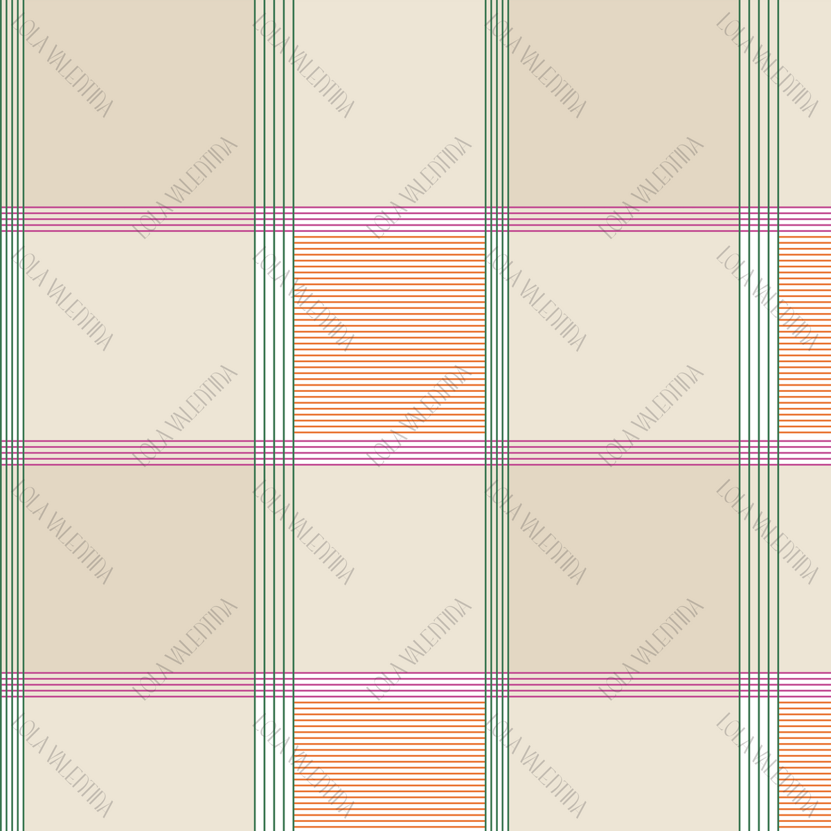 Ivory Highland Plaid