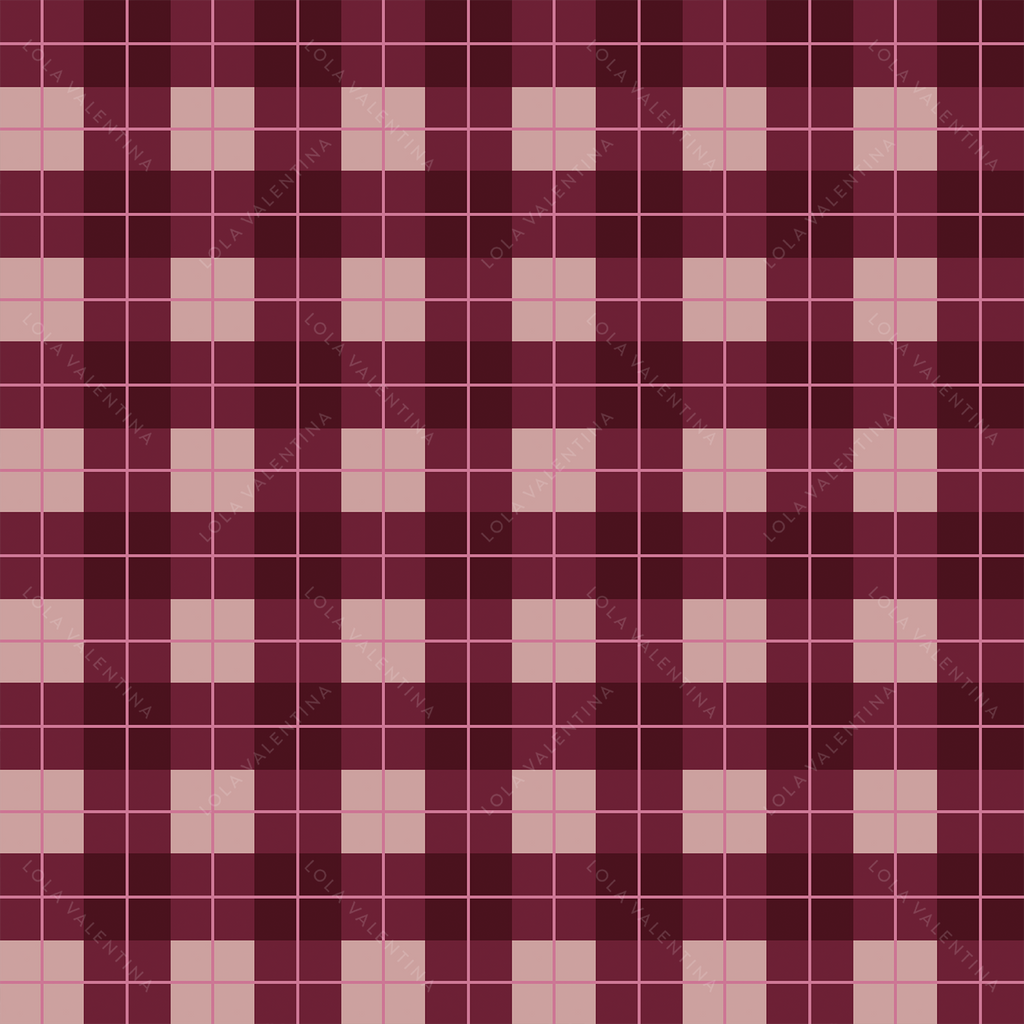 Blush Maroon Mod Plaid