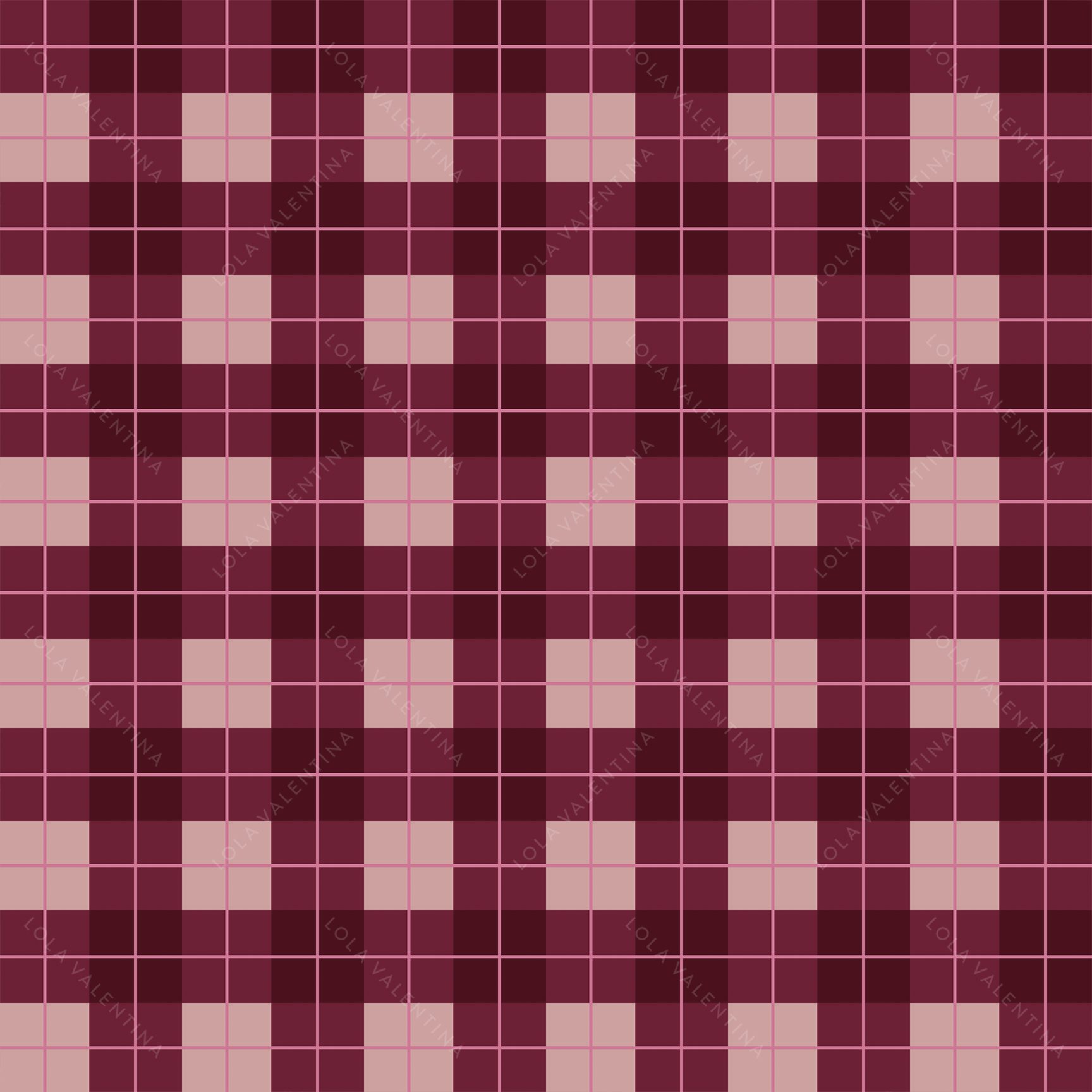 Blush Maroon Mod Plaid